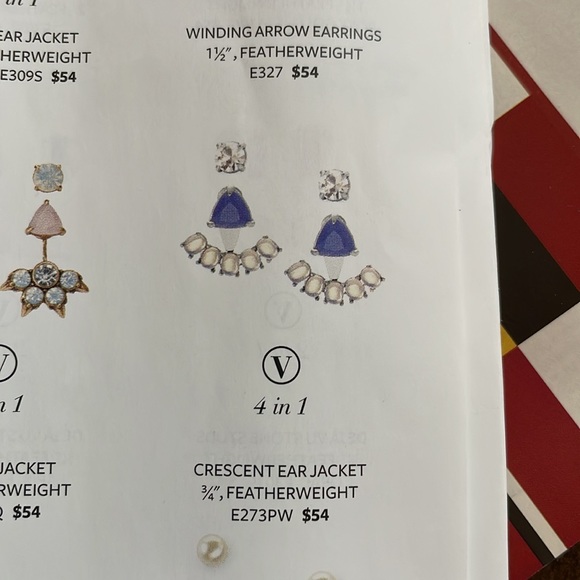 Stella & Dot crescent ear jacket earrings - Picture 2 of 2